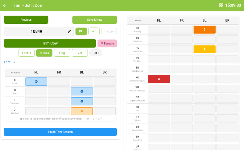 Hooftec App Trim Data